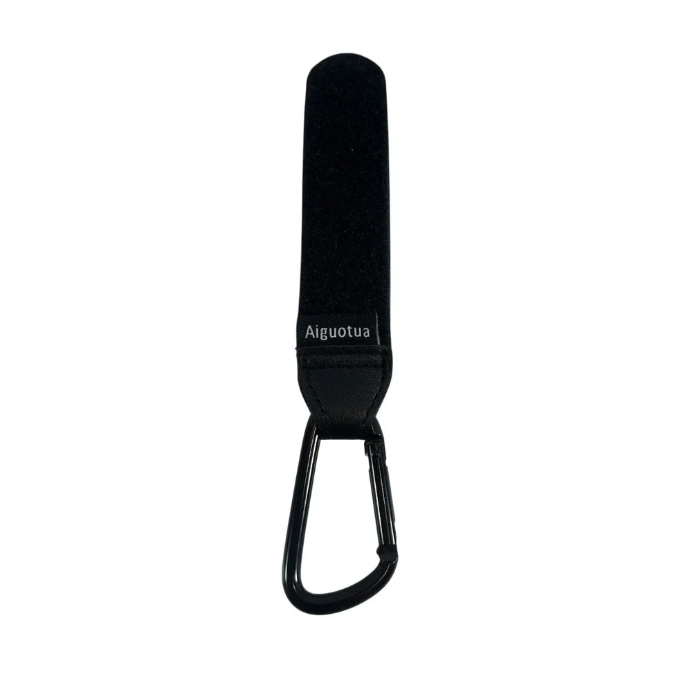 New‎ Stroller Hooks Leather Black Heavy Duty Carabiner Hook Straps Black
